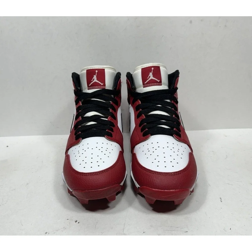 Jordan 1 Mid Cleats Chicago Red HF6883-106 Football‎ Size 6y Shoes Sneakers